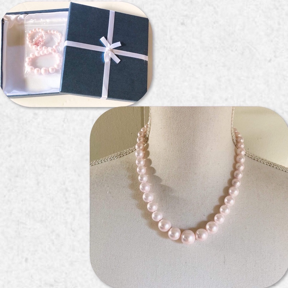 Strand of Faux Pink Pearls